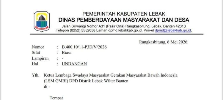 Dugaan Penipuan Oknum Kepala Desa Cigingang Masuk Penanganan DPMD, LSM GMBI Distrik Lebak Desak Tindakan Tegas   