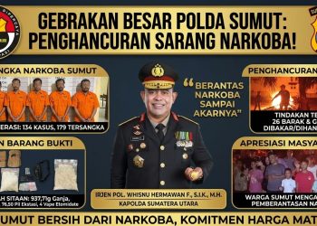 Dalam 72 Jam, Polda Sumut Gempur Sarang Narkoba: 134 Kasus Terbongkar, 26 Barak Dimusnahkan