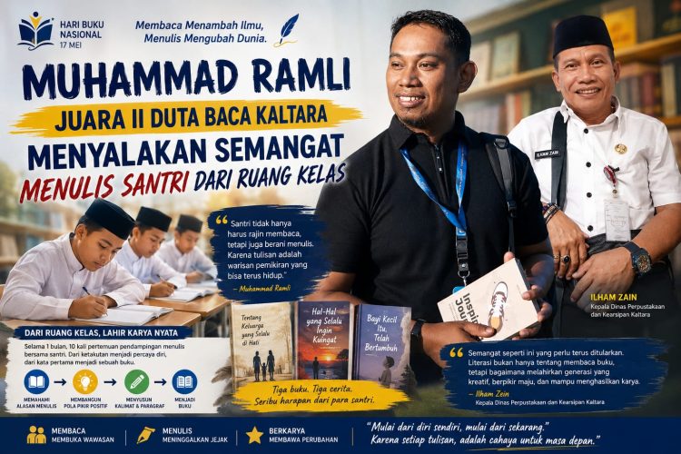 DPK Kaltara Apresiasi Gerakan Literasi Muh. Ramli, Tiga Buku Karya Santri Lahir di Tarakan 