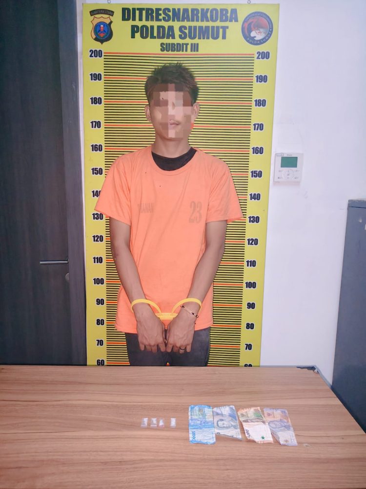 Transaksi Sabu di Pinggir Jalan Digagalkan, Ditresnarkoba Polda Sumut Bekuk Pemuda di Deli Serdang
