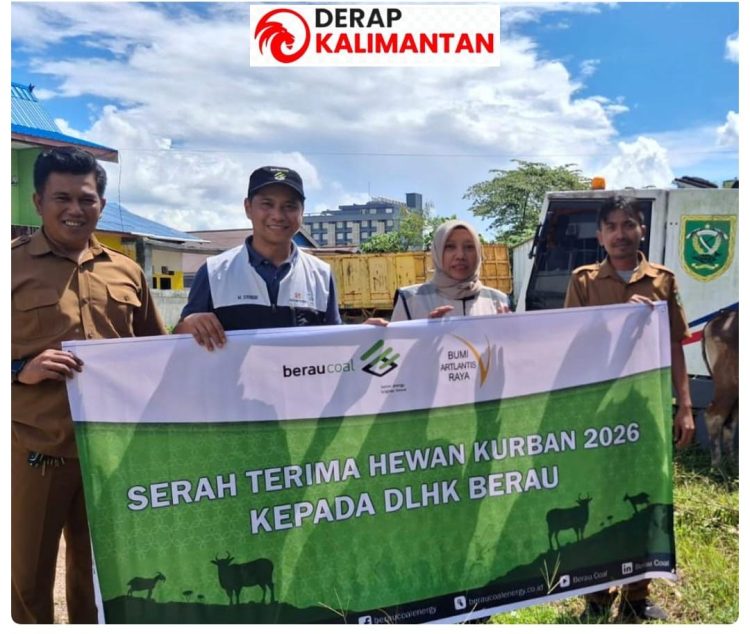 PT BAR Serahkan Hewan Kurban kepada DLHK Berau, Wujud Kepedulian Sosial Sambut Iduladha 1447 H
