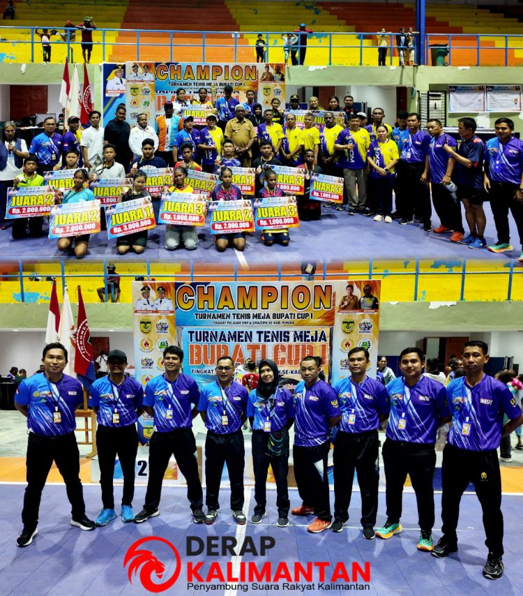 Mimika Cetak Bibit Atlet Baru, Turnamen Tenis Meja Bupati Cup I Resmi Ditutup Johannes Rettob