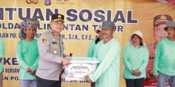 Kapolda Kaltim Serahkan Bansos untuk Petani Bakutor, Dorong Lahan Eks Tambang Jadi Sumber Pangan Produktif