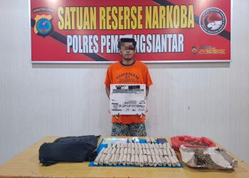 Polres Pematangsiantar Ungkap dan Amankan Warga Gang Pulut Putih Milik Ganja 