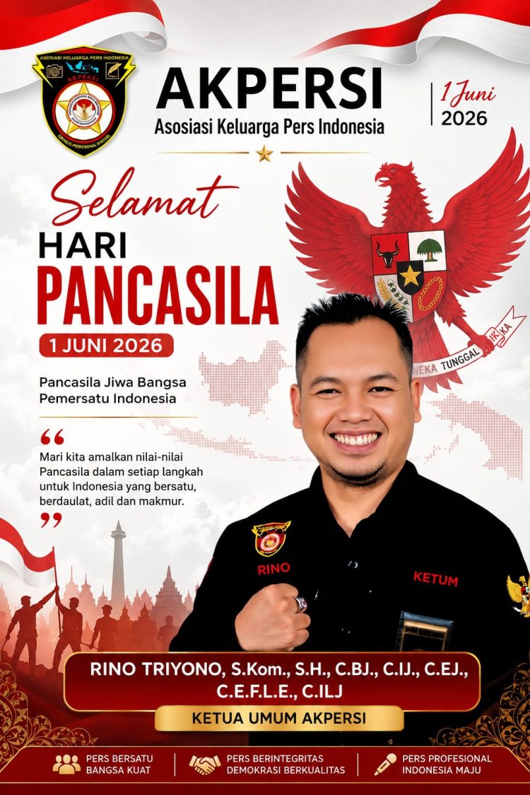 Peringatan Hari Lahir Pancasila, Ketua Umum AKPERSI Rino Triyono: Pancasila Adalah Pilar Persatuan dan Kekuatan Bangsa
