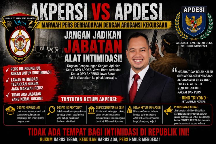 Ketua Umum AKPERSI: “Jangan Ada Kesan Kebal Hukum, Kami Akan Kawal Sampai Tuntas’