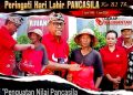 PDI Perjuangan Buleleng Peringati Hari Lahir Pancasila: Upacara Bendera dan Bantuan Sembako untuk Kelompok Rentan