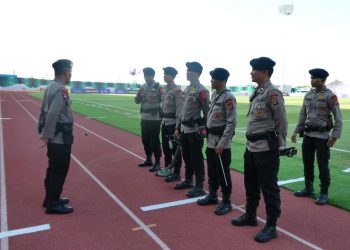 Jelang Laga Filipina Vs Australia, Gegana Brimob Polda Sumut Sterilisasi Stadion Madya untuk Pastikan Keamanan ASEAN U-19 Boys’ Championship 2026