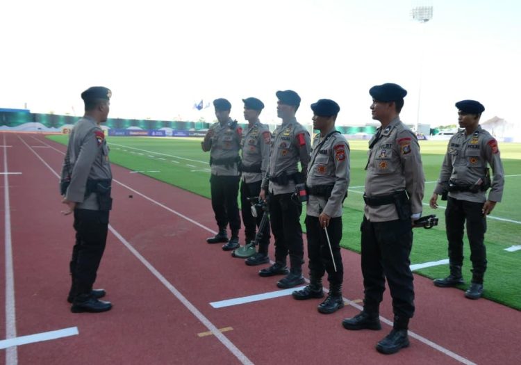 Jelang Laga Filipina Vs Australia, Gegana Brimob Polda Sumut Sterilisasi Stadion Madya untuk Pastikan Keamanan ASEAN U-19 Boys’ Championship 2026