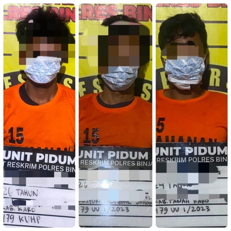 Polres Binjai Tegaskan Komitmen Berantas Kejahatan Jalanan, Tiga Pelaku Begal Modus Baru Berhasil Diringkus Tim Cobra