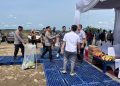 KAPOLRES BINJAI HADIRI PELETAKAN BATU PERTAMA PEMBANGUNAN PT NATURAL TIRTA SEGAR DI LANGKAT