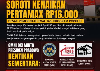 Pertamax Naik Rp16.000, GMNI Desak Pemerintah Evaluasi Program Populis