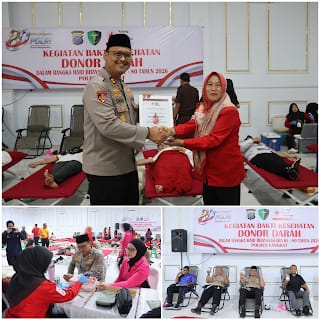 Kapolres Langkat Pimpin Donor Darah Hari Bhayangkara ke-80, Wujud Kepedulian Polri untuk Masyarakat