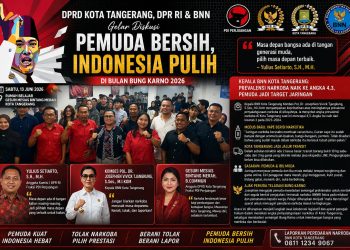 DPRD Kota Tangerang, DPR RI & BNN Gelar Diskusi “Pemuda Bersih, Indonesia Pulih” di Bulan Bung Karno