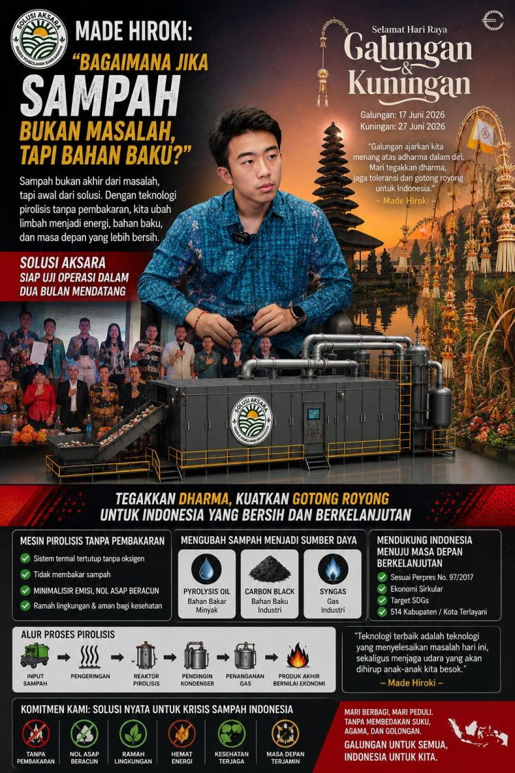 MADE HIROKI: “BAGAIMANA JIKA SAMPAH BUKAN MASALAH, TAPI BAHAN BAKU?”