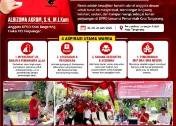 Anggota DPRD Kota Tangerang Serap Aspirasi Warga soal Infrastruktur, Kesehatan dan Pendidikan