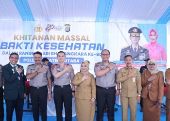 Kapolres Langkat Dukung Sukses Bakti Kesehatan Polda Sumut, Ribuan Masyarakat Antusias Ikuti Pelayanan Gratis