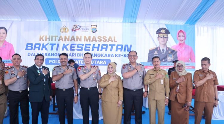 Kapolres Langkat Dukung Sukses Bakti Kesehatan Polda Sumut, Ribuan Masyarakat Antusias Ikuti Pelayanan Gratis