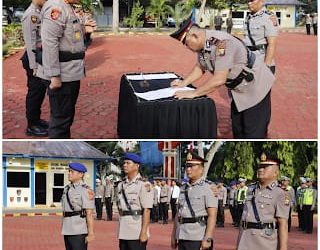 Kapolres Langkat Pimpin Sertijab Kasat Polairud dan Kasi Humas