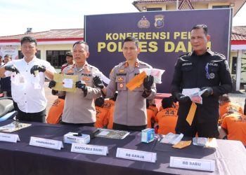 Polres Dairi Ringkus 38 Tersangka dari 29 Kasus Narkoba Periode April – Juni 2026