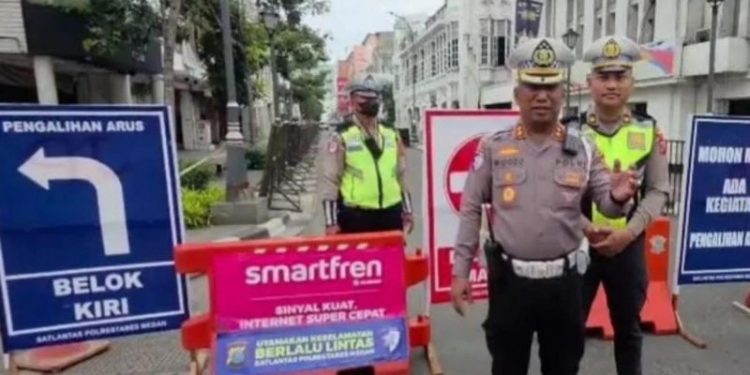 Tutup Sejumlah Ruas Jalan Terkait Acara di Lapangan Merdeka
