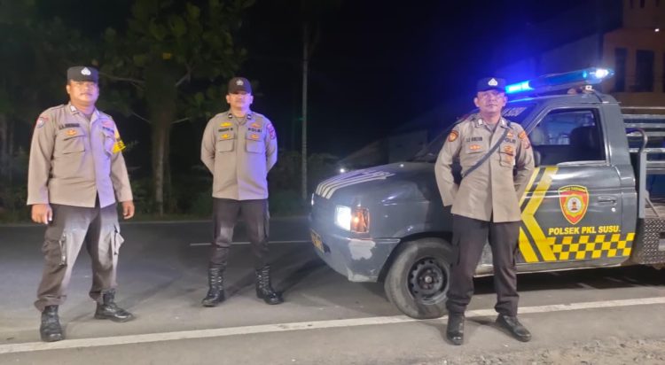 Tekan Kriminalitas Malam Hari Polsek Pangkalan Susu Gelar Patroli Antisipasi 3C 