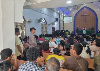Polsek Tanjung Pura Intensifkan Pengamanan Ibadah Minggu Kasih, Perkuat Pelayanan dan Kamtibmas di Rumah Ibadah