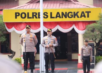 Pisah Sambut Kapolres Langkat, AKBP David Triyo: Terimakasih Atas Dukungan Selama Ini