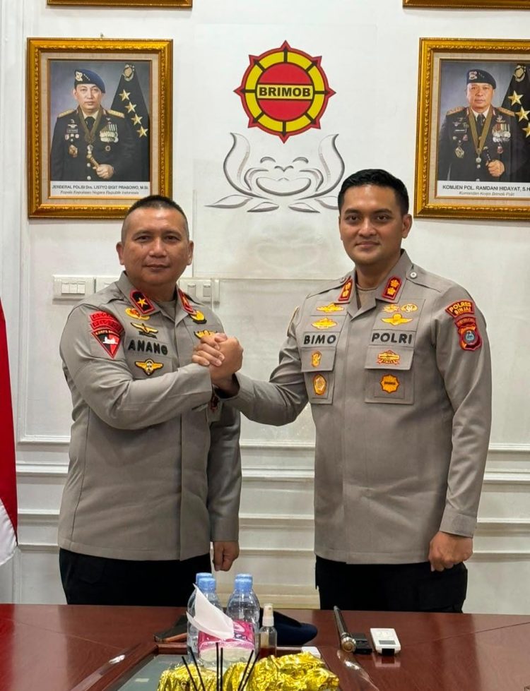 JALIN SILATURAHMI KAPOLRES BINJAI BERSAMA DANPAS BRIMOB I PERKUAT KOORDINASI KEAMANAN dan KETERTIBAN