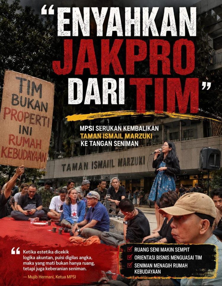 Ketika Puisi Digilas Angka”: Seniman Desak TIM Kembali Jadi Rumah Kebudayaan, Bukan Etalase Bisnis