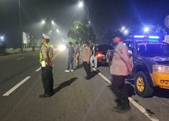 Antisipasi Aksi Balap Liar Premanisme dan Knalpot Brong,Tim UKL Polres Langkat Laksanakan Patroli Malam