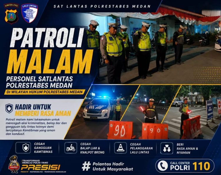 Polrestabes Medan, Ciptakan Rasa Aman dan Tertib di Jalan