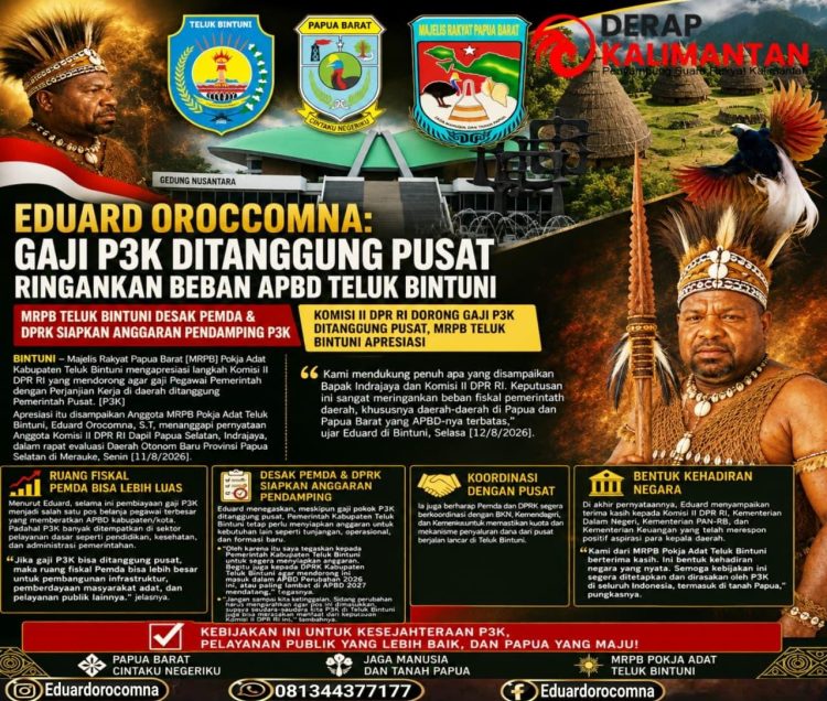 Eduard Oroccomna: Gaji P3K Ditanggung Pusat Ringankan Beban APBD Teluk Bintuni