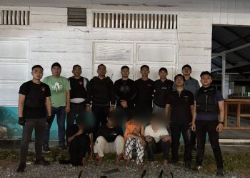 Tim LIBAS Polres Binjai Bubarkan Tawuran Geng Motor, Empat Pelaku Diamankan Beserta Barang Buktinya