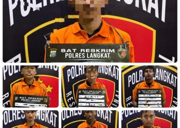 Polres Langkat Tangkap Tujuh Pelaku Pencurian Disertai Kekerasan di Empat Lokasi, Dua Senjata Tajam dan Dua Sepeda Motor Diamankan