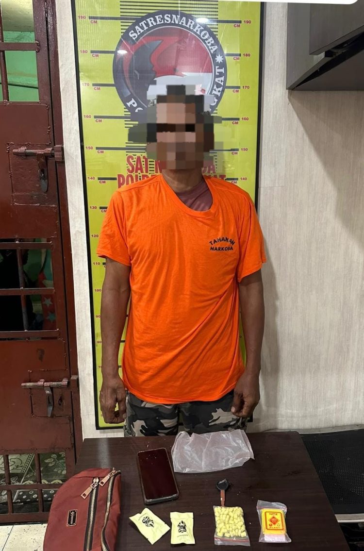 Butir Diduga Ekstasi Diamankan, Sat Res Narkoba Polres Langkat Tangkap Pria 49 Tahun
