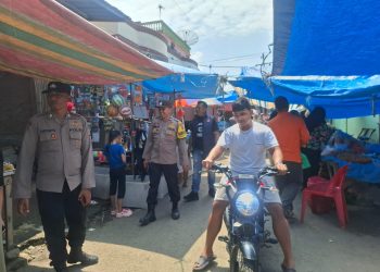 Polsek Salapian Intensifkan Patroli di Pasar Tanjung Langkat, Cegah 3C dan Gangguan Kamtibmas