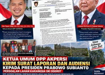 Ketua Umum DPP AKPERSI Kirim Surat Laporan dan Audiensi kepada Presiden Prabowo, Persoalan Lahan Karangsia OKI Disorot