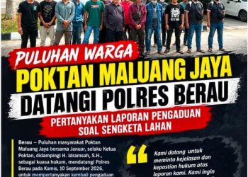 Puluhan Warga Poktan Maluang Jaya Datangi Polres Berau, Pertanyakan Laporan Pengaduan Soal Sengketa Lahan