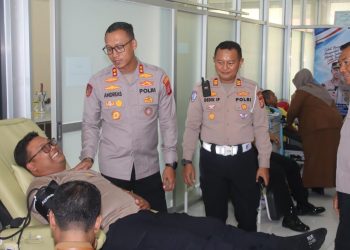 HUT Lalu Lintas Bhayangkara ke-71, Satlantas Polres PPU Hadirkan Kepedulian Lewat Donor Darah
