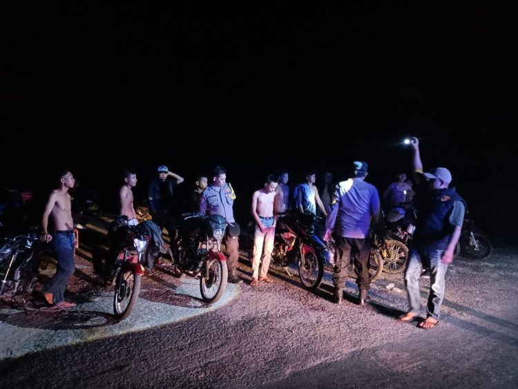 Polsek Buntu Pane Sergap Puluhan Remaja Diduga Hendak Balap Liar, 21 Sepeda Motor Diamankan