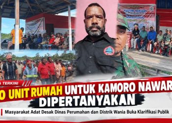 Masyarakat Adat Suku Kamoro Kampung Nawaripi Pertanyakan Pengalihan 10 Unit Rumah